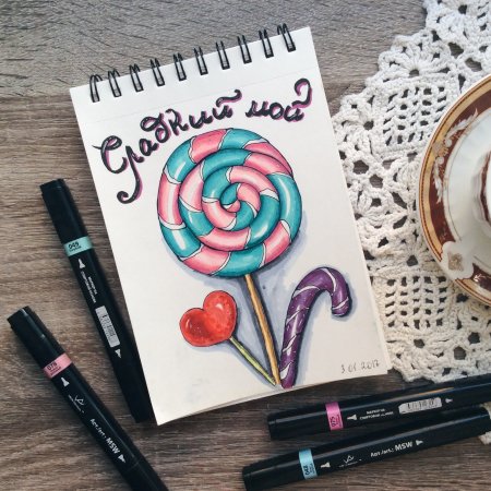 Рисунки маркерами для новичков лёгкие