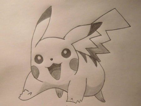 Пикачу карандашом для срисовки легкий