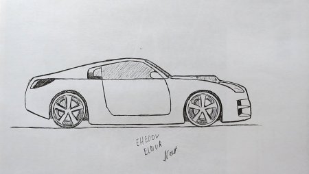 Автомобиль для срисовки легко