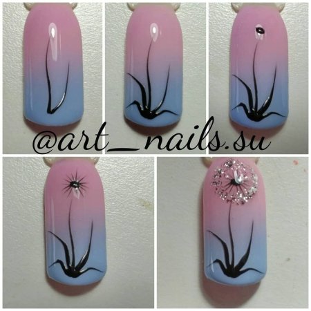 Лёгкие узоры на ногтях