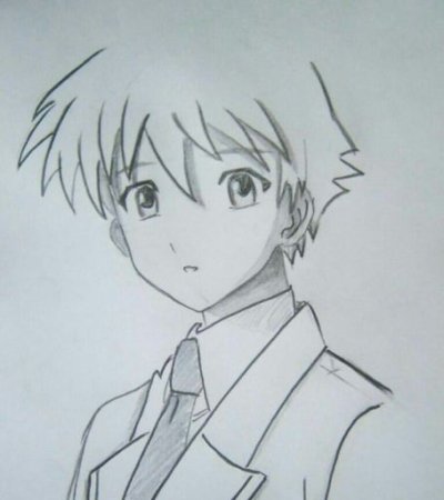 Поэтапное рисование аниме мальчика