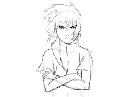 Саске карандашом для начинающих