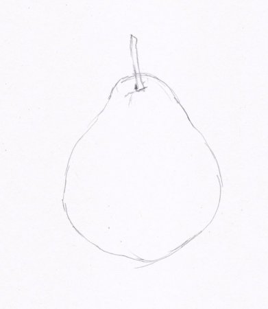 Поэтапное рисование груши