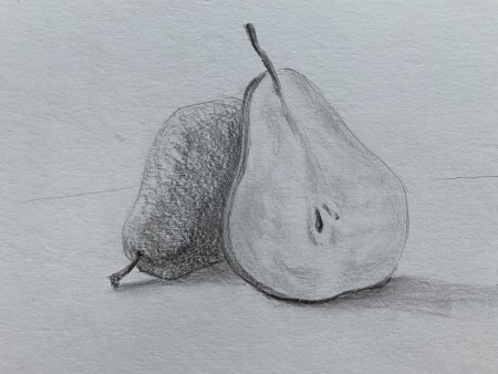 Поэтапное рисование груши