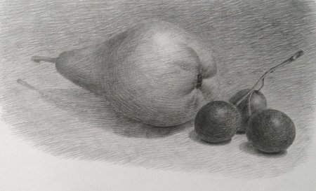 Пошаговое рисование фруктов