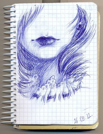 Рисунок по клеточкам в тетради платье