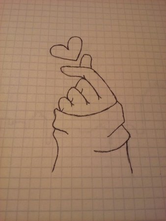 Красивое сердечко ручкой