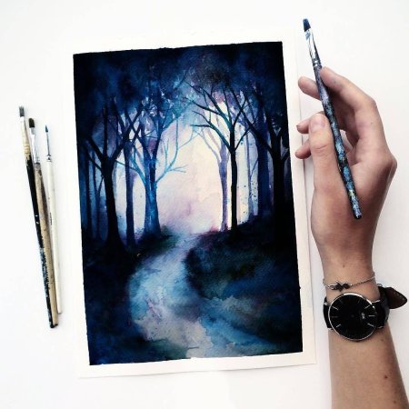 Эстетичные рисунки акварелью легкие