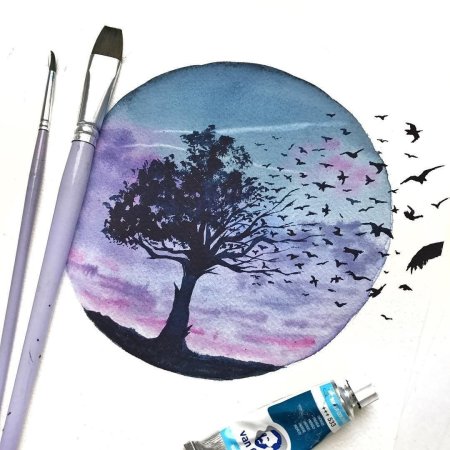 Картины на акварельной бумаге