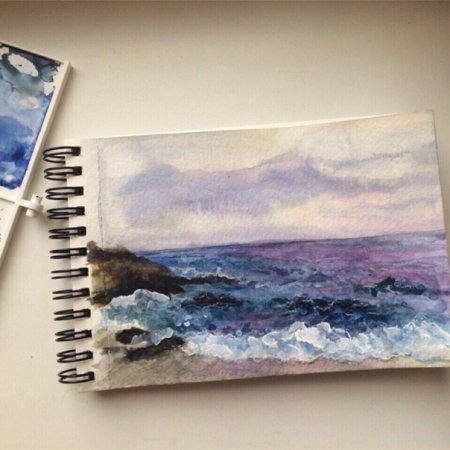 Рисунки акварелью в скетчбуке