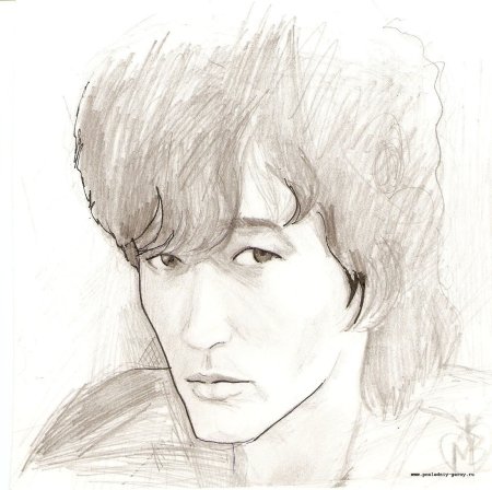 Виктор Цой рисунок