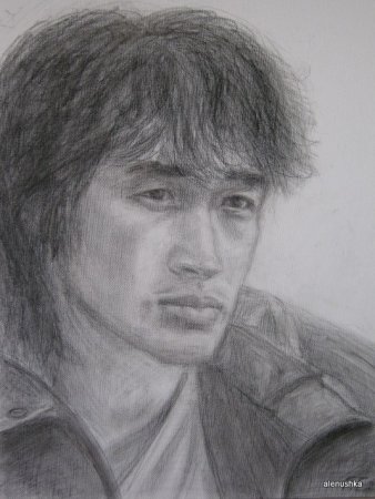 Виктор Цой карандашом