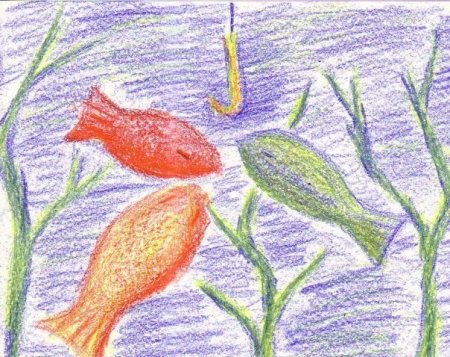 Рисование восковыми мелками для детей