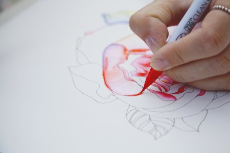 Техника рисования маркерами