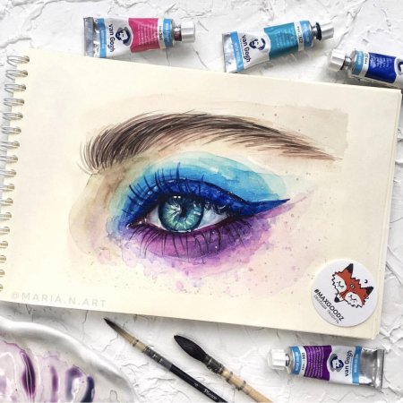 Рисунки акварелью в скетчбуке