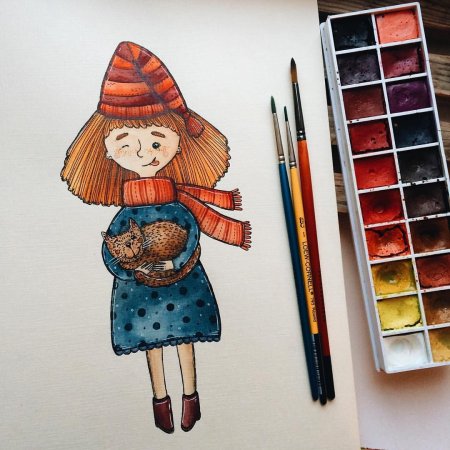 Маленькие рисуночки акварелью