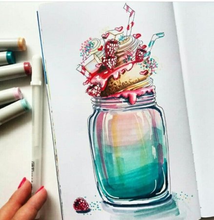 Суши роллы акварель