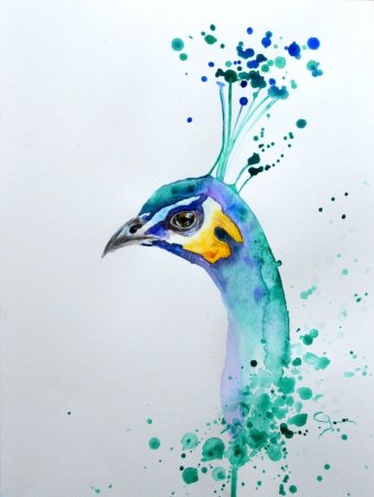 Животные акварелью легко