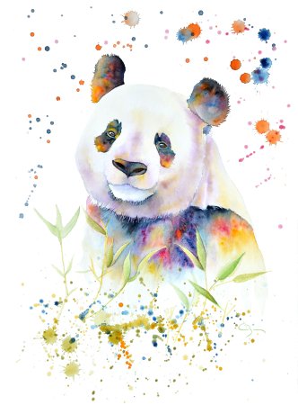 Животные акварелью