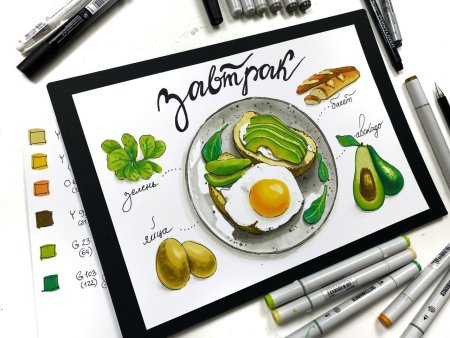 Скетчи маркерами для начинающих