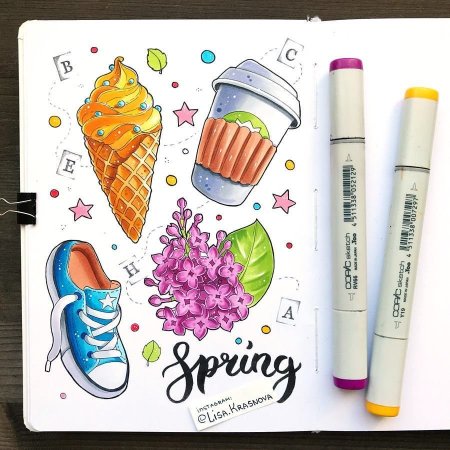 Маленькие рисунки фломастерами