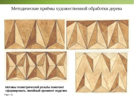 Геометрическая резьба по дереву Витейка