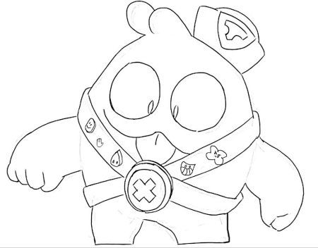 Раскраска Brawl Stars Эдгар