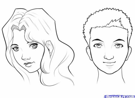 Этапы рисования лица