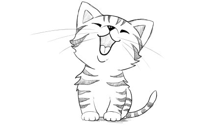 Котята карандашом для начинающих