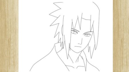 Поэтапное рисование аниме Саске
