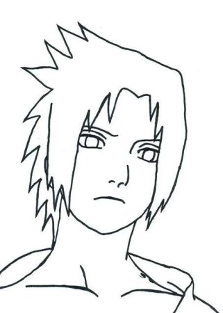 Аниме для срисовки Наруто Саске