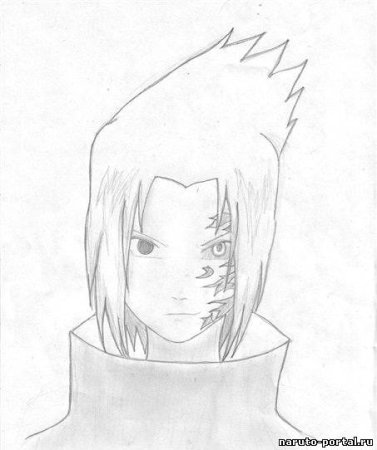 Поэтапное рисование аниме Саске