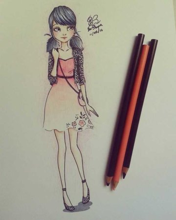 Рисунки для скетчбука лёгкие девочки