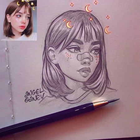 Рисунки чёрной ручкой