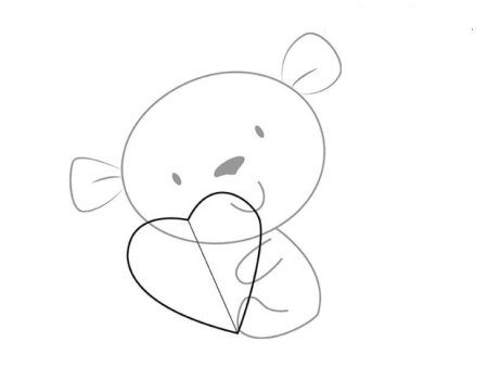 Мишка рисунок легкий