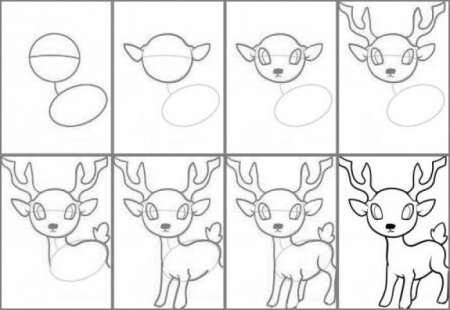 Поэтапное рисование снеговика