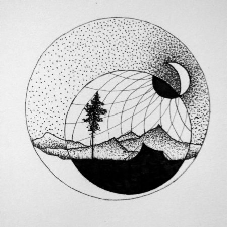 Рисунки чёрной гелевой ручкой