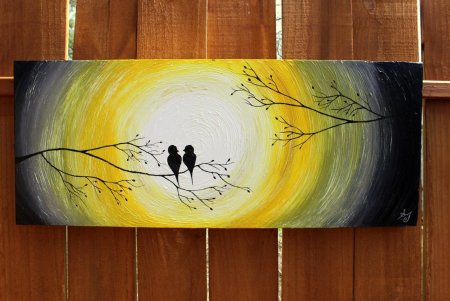 Легкая картина акрилом