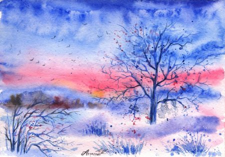 Нина Петровская художник зимний пейзаж