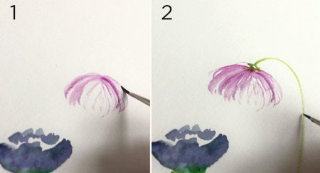Рисование акварелью пошагово для детей