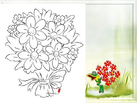 Букет цветов рисование с дошкольниками