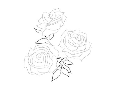 Нарисовать букет роз карандашом