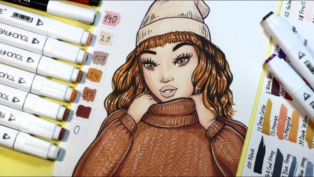 Красивые рисунки маркерами Touch
