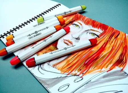 Рисунки спиртовыми марками