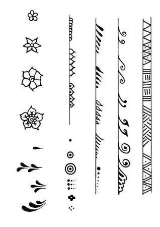 Хной на руке лёгкие и красивые