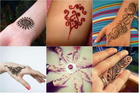 Простые рисунки хной