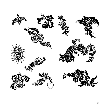 Рисунок хной простой красивый