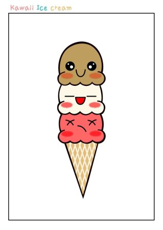 Легкие рисунки для срисовки мороженое
