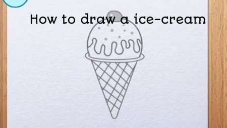 Срисовывать лёгкие рисунки мороженое