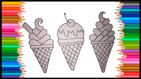 Рисунки карандашом красивые для срисовки мороженое